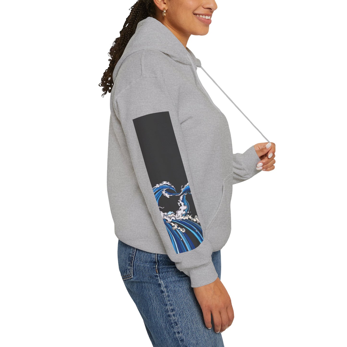 Streetwear Wave Graphic Hoodie