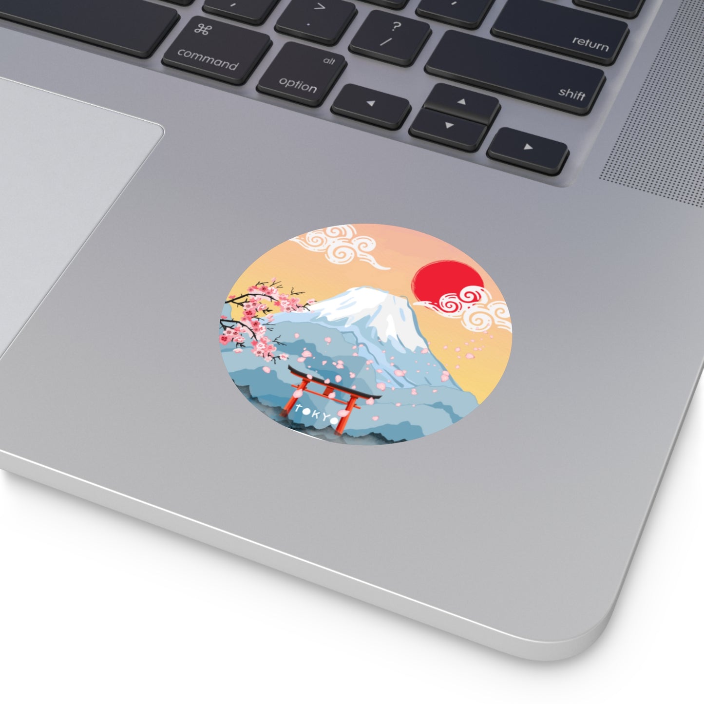 Japanese Mountain Scene Vinyl Stickers